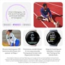 Google Pixel Watch 4 (41 mm) – Android-Smartwatch mit gewölbtem Display und Fitness-Tracking und Unterstützung von Gemini – Aluminiumgehäuse in Matte Black – Sportarmband in Obsidian – LTE - 8