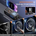 Compresor Aire Portátil 8000mAh, 150PSI Inflador Ruedas Coche, Inflador Eléctrico con Doble Alimentación Recargable, Pantalla Digital y Luz LED, Apagado Automático, para Coche, Moto, Bicicleta, Pelota - 8