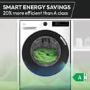 HOOVER Pro Wash Series 3 Washing Machine, 11kg, 1400 rpm, A-20 percent Energy Class, 16 Programmes, XL Soft Drum, WIFI Connected, Graphite-Black Door, 62x60x85 cm -HBR 411BL9G-80 - 14