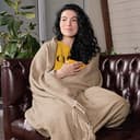 LYHome Coperta in Lana Merinos - Copriletto Plaid per Letto Divano, Singolo Una Piazza e Mezza Matrimoniale, Coperte Per Invernale Estiva Morbida Calda e Grande (140x200 cm, Beige - Bianco Rombi) - 5