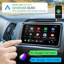 Android 12 Autoradio mit Navi 10.1 Zoll Bildschirm Eingebaut DAB+ Android Auto & Wireless Carplay Doppel Din Radio Auto Radio Touch Display mit Bluetooth 8 Core 2G+32G Rom WiFi 4G GPS AM/FM RDS 2din - 2