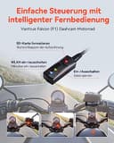 VANTRUE F1 Dashcam Motorrad 4K + 1080P, 5GHz WiFi Dashcam Auto vorne hinten mit GPS, HDR, WDR, Vollständig wasserdicht Motorrad autokamera, STARVIS Nachtsicht, 24Std. Parkmodus, Max. 512G - 7