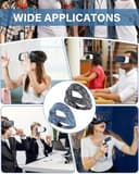 2 Piezas Máscara para jugar,Compatible con Auriculares Meta Quest 3/Quest 3S, 4 PZS VR Máscaras Transpirable para VR Auriculares PS VR2/Meta Quest Pro/Meta Quest 2/HTC Vive (Negro + Azul) - 6