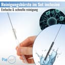Piebert Milchschlauchset 200425 für Jura ENA E8, GIGA 6 10 W10, IMPRESSA J6 J8 J8twin Z5 Z6 Z7 Z8 Z9 Z10, S8 S80 WE8 (3x Milchschlauch 38cm, 6x Anschlussnippel, Reinigungsbürste) - 3