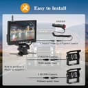 Inefala Digital Inalámbrica Cámara de Visión Trasera Kit con Monitor de 7 Pulgadas HD 1080P y 2 Cámara, Cámara de Marcha Atrás IP68 Impermeable Visión Nocturna 12V-36V para RV Caravana LKW DC - 5