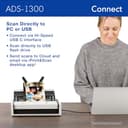 Brother ADS-1300 Compact Desktop Scanner | Scan Speeds of Up to 30ppm | Single Pass Double-Sided Scanning - 6