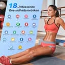 Körperfettwaage Digital Personenwaage Bluetooth mit 8 Elektroden Ganzkörperanalyse Waage mit APP und Handsensoren Smart Körperwaage für 18 Körperdaten Analysiert, BMI, Gewicht, Muskelmasse - 2