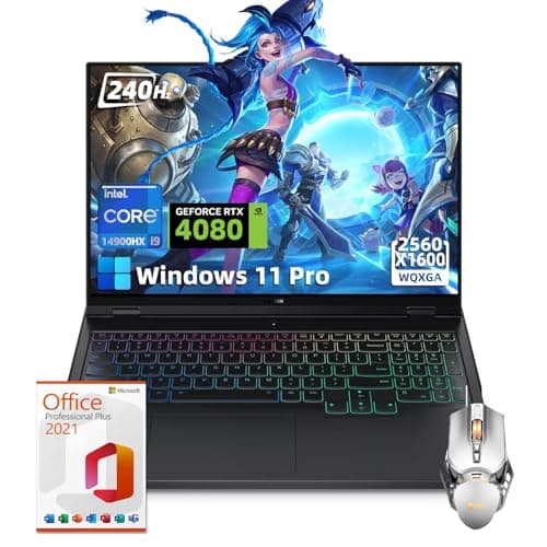 Lenovo Legion Pro 7i 2024 Modello Gaming Laptop 16 Pollici WQXGA 240 Hz, Intel 24 Core i9-14900HX, RTX 4080, 64 GB DDR5, 4 TB SSD, RGB Tastiera retroilluminata, Windows 11 Pro & Lifetime