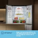 Fridgemaster MQ79394ES Freestanding American 4 Door Fridge Freezer 427L, Total No Frost, Inverter compressor, Silver, 64.3D x 79.4W x 181.6H cm, E Rated - 13