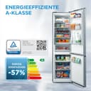 Midea Kühlschrank mit Gefrierfach | 378L Kühl-Gefrierkombination (256L + 122L) | Leise 29 dB | Inverter Kompressor, NoFrost, Metal Cooling, 113 kWh/Jahr | 201 cm Höhe, ‎ Edelstahl MDRB521MGA46D - 2