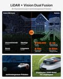 Navimow i208 LiDAR Mähroboter ohne Begrenzungskabel für 800 m², Geländereifen für Hänge bis 45% Neigung, LiDAR und Vision Dual System, Automatisches EIN-TIPP-Kartieren, Ohne Drähte oder Antenne - 3