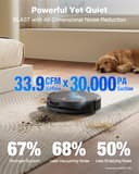 ECOVACS DEEBOT T90 PRO Omni Robot Vacuum and Mop,30,000Pa Blast Suction,OZMO Roller 3.0 Mopping,ZeroTangle 4.0,Hot Water Wash & 145°F Air Dry, AI Obstacle Avoidance (With 2L Cleaning Solution) - 3