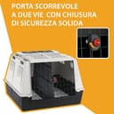 Ferplast ATLAS CAR MAXI Trasportino per Cani da Auto con Tappeto Drenante e Portaoggetti, Maniglie, Griglia Ventilazione, Doppia Apertura Scorrevole, Divisorio Incluso, Max 60 kg, 100 x 80 x h 71 cm - 5