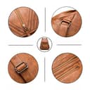 Monitika Rucksack Damen leder Wasserdicht Große Kapazität Modische Freizeit Schulrucksäcke Braun - 4