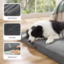 BEDSURE orthopädisches Hundebett Grosse Hunde - 112x81x7.6cm Hundekissen flauschig Hundematte waschbar Hundematratze in dunkelgrau für große Hunde - 3
