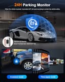 RENGAC Cámara: Doble Cámara 4K+2K Full HD para Autos, con WiFi 5G Integrado y Tarjeta SD 64GB, GPS, Pantalla IPS de 3", Visión Nocturna UHD 2160P, Control por App, HDR y Monitor de Estacionamiento 24H - 7