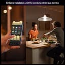 Philips Hue Smart LED A60 Lampe, warmes Weißlicht 2700K, LED Leuchtmittel mit E27 Fassung, 9,5W, 1100 Lumen, dimmbar, smartes Licht kompatibel mit Alexa, Google Assistant und Apple Home, 2er Pack - 2
