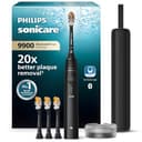 Philips Sonicare DiamondClean 9900 Prestige cepillo dental eléctrico, con SenseIQ y app, 5 modos, 3 intensidades, estuche de viaje cargador, negro, modelo HX9992/43, Negro, 4 Cabezales - 1
