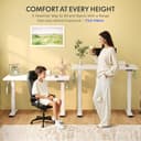 FLEXISPOT QE1 MAX 120x60cm Escritorio Elevable Eléctrico con Tablero Entero Mesa de Elevable, Standing Desk, Mesa Elevable Escritorio con 2 Ganchos y 4 Funciones de Memoria - 8