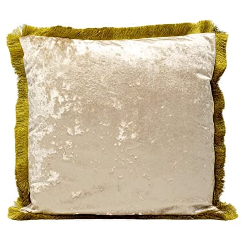 Kare Design Kissen Cannes Puder, Weiß, 45x45cm, Zierkissen, Dekokissen, Couchkissen mit Reißverschluss, Samtbezug