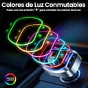 GizmoVine Transmisor FM Bluetooth 5.4 Coche 81W, Adaptador Radio Coche con Carga Rápida Dual PD 45W & QC3.0 36W, Bluetooth Manos Libres con Cancelación de Ruido, Bass Boost, Botón de Apagado y Luz LED - 4