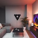 Nanoleaf Shapes Ultra Black Hexagon Expansion Pack, 3 Esagoni LED Aggiuntivi RGBW - Applique da Parete Interno Modulari, Luci Led 16M Colori WiFi, Funziona con Alexa, Sincronia Musica e Monitor - 4