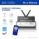 Brother ADS-1350W Wireless Compact Desktop Scanner | Scan Speeds of Up to 30ppm | Single Pass Double-Sided Scanning (Renewed Premium) - 2