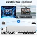 Digital Inalámbrica Cámara de Marcha Atrás Kit de Coche con 2 1080P Camara Trasera, 9 Pulgadas IPS Monitor, IP68 Impermeable, BSD, Visión Nocturna,Bucle de Vídeo, Imagen Flip - 4