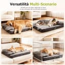 Cuccia Ortopedica per Cani con Cuscino Rimovibile, Lettino Lavabile Memory Foam a Forma Cassetta Uova, Impermeabile Letto per Supporto Testa e Articolazioni, Cuccia cane Interno con Base Antiscivolo - 7