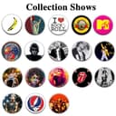 GTOTd I Love Rock and Roll Pins Set Buttons Anstecker (18 Stück 3.8cm) Geschenke Merch Rock Singer Pins Brooch Badges Party Dekoration für Kleidung Taschen Rucksack Jacken Zubehör Crafts Decor Teens - 2