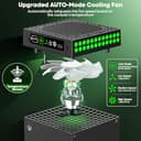 Kosker Xbox Series X Cooling Fan Dust Cover with Auto Mode, Xbox Series X Fan with 9 RGB Lights, Built-in AUTO Adjustable Fan Cooling System, XBX Serie X Cooling Stand with Headset Holder - 3