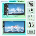 Radio estéreo para Coche 2 DIN con Bluetooth, CarPlay inalámbrico y Android Auto, Pantalla táctil HD de 7 Pulgadas, Radio FM RDS, Tipo C, Carga rápida, micrófono y cámara de visión Trasera - 7