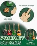 MOPZIJA 4 pcs spilla per chitarra carino set di spille per chitarra elettrica distintivi per strumenti musicali spilla per camicie cappotto maglione zaini，spilla，spilla smaltata，spille zaino - 3