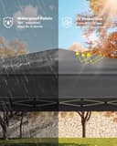 Aptliton 3x3m Pop Up Gazebo with 4 Sidewalls, Waterproof Outdoor Gazebo UPF 50+ with 4 Stakes, 4 Ropes, 4 Sandbags & Carry Bag for Patio, Camping, Market & Outdoor Activities, Grey - 5