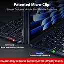 Compatible for MacBook Air 15 inch Case M4 2025 2024 2023 M3 M2 [100% Match Official Color] [Ultra Thin Armor] Protective Hard Shell Matte Cover for Laptop A3241 A3114 A2941 - Midnight Clear - 7