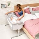 Chicco Next2Me Dream Baby Cot for Newborns, Co-sleeping Cot, Side Bed, with Mattress, Foldable, Height Adjustable, 4 Wheels and Travel Bag, 0-6 Months, 9 kg, Light Blue - 9