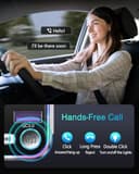 ORIA Trasmettitore FM Bluetooth per Auto, Vivavoce Bluetooth 5.3 per Auto con Ricarica Rapida PD 36W+QC3.0, Sincronizzazione LED Musicale, Luce Ambientale Colorata, Supporta Disco USB - 5