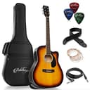 Ashthorpe Dreadnought Cutaway Akustik-E-Gitarren-Set in voller Größe – Premium Tonewoods – Sunburst - 1