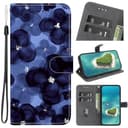 BLOTECH for Realme GT Neo6 Wallet Flip Folio Case, for Realme GT Neo6 Card Holder RFID Wallet, Art Designed Flip Cover Case Ink-wash Blue Floral Design Painting Full Body Protection - 2
