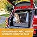 Ferplast ATLAS CAR 100 SCENIC Trasportino per Cani da Auto con Doppia Finestra, Tappeto Drenante, Portaoggetti, Maniglie, Doppia Apertura Scorrevole con Chiusura Sicura, Max 40 kg, 100 x 60 x h 66 cm - 5