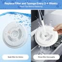 5 Stück Katzenbrunnen Filter 3.0, Ersatzfilter kompatibel mit Everweet Solo SE/Solo 2/3 Pro/3/2s Hunde Wasserfontänen, Vierfaches Filtration Haustier Wasser-Brunnen-Filter - 3