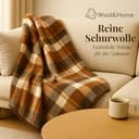 Wool & Home Merino Wolldecke 140x200 cm – Kuscheldecke aus 100% Merinowolle, Einfarbig Grau – Gewicht 500 g/m² – Atmungsaktiv und Langlebig - 8