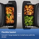 Philips Airfryer Serie 1000, Friggitrice ad aria con singolo/doppio cestello flexi da 7.1L e separatore, doppia resistenza e termostasti separati, RapidAir, 10 modalità, compatto, HomeID (NA154/00) - 2