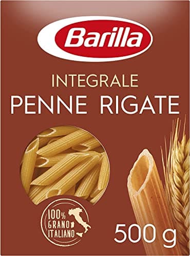 Barilla Penne Rigate Integrali - Pasta integral (10 unidades, grano entero, 100% italiana, 500 g)