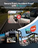 BOTSLAB 4K Dash Cam Front and Rear, 5.8GHz WiFi Dashcam, Car Camera Dash Cam GPS with 64GB SD Card, WDR Night Vision, ADAS, 170°Wide Angle, 24/7 Parking Mode, Emergency Recording,APP Control,Max 256GB - 4
