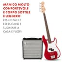 Fender Squier Debut Series Precision Chitarra Basso, Chitarra per Principianti, con garanzia di 2 anni, Raso Rosso Dakota - 3