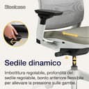 Sedia da ufficio ergonomica Steelcase Series 2 con supporto lombare LiveBack e braccioli 4D Truffle; Prodotto in Europa - 7