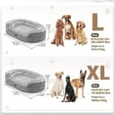 Gimars Letto ortopedico per cani di taglia extra grande 9,5 cm, con schiuma a forma di uovo 28D, fodera impermeabile per cuccioli, anziani - 8