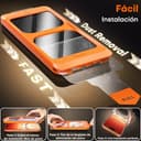 TOCOL Protector Pantalla para iPhone 17 Pro Max, Alineación Automática para Una Instalación Rápida, Cristal Templado de Dureza 9H Inastillable, HD Transparente, 2 Piezas - 6