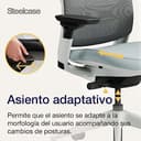 Steelcase Series 2, Silla de Oficina Ergonómica con Sujeción Lumbar y Brazos 4D Regulables, Respaldo de Malla Nube Tormenta, Fabricado en Europa - 6